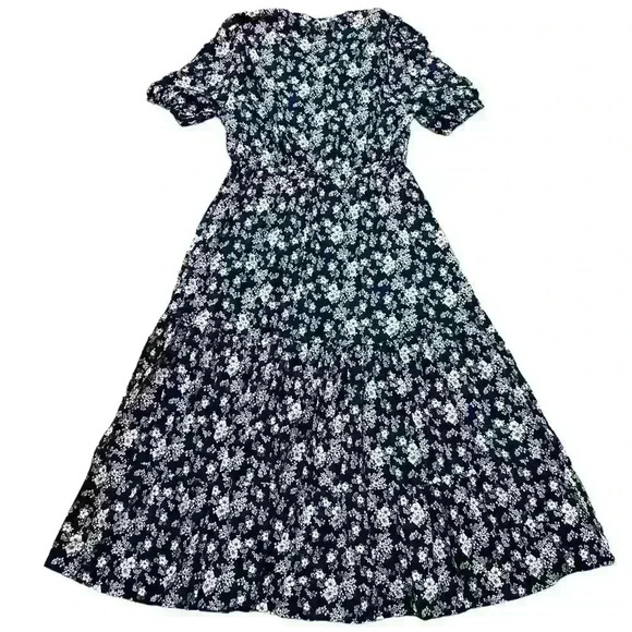 EUC Saks Fifth Avenue Peasant Style Floral Maxi Dress Size M - Picture 2 of 4